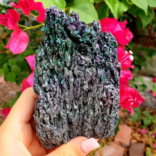 Carborundum Silicon Carbide Rainbow Mineral Specimen - Crystal Healing Reiki Stone Metaphysical Free Formed Chakra - carborundum - Piece #105