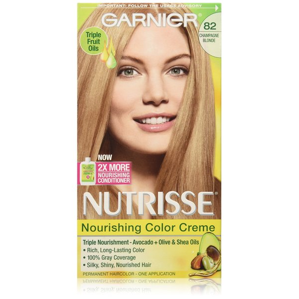 Garnier Nutrisse Nourishing Color Creme, 82 Champagne Blonde (Packaging May Vary)
