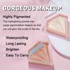 IONSGAKO White Highlighter Makeup Palette Face Highlighter Powder Iluminadores De Maquillaje Narutal Shimmer Glitter Highlighter Contour Powder Makeup Palette-01 Pearl White