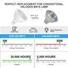 Mlambert 12 Pack MR16 LED Bulbs 50W Halogen Equivalent,6000K Cool Whitee,5W GU5.3 MR16 12V Spotlight Bulb,Non-Dimmable,45° Beam Angle for Landscape, Recessed