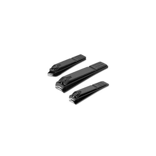 Nail Clippers Perfect 3 pcs Set Black Stainless Steel Fingernail & Thick Toenail & Ingrown Nail Clippers, Nail Clippers Cutter for Men and Women(Black).