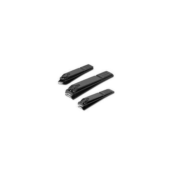 Nail Clippers Perfect 3 pcs Set Black Stainless Steel Fingernail & Thick Toenail & Ingrown Nail Clippers, Nail Clippers Cutter for Men and Women(Black).