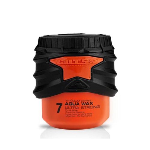 Gutss professional 7 Titanium Aqua Hair Wax Ultra Strong Fix and Style Creative Shaping Long Lasting Ultra Hold Maximum Performans 150 ml