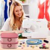 Sewing Set, Adult Portable Travel Sewing Set, Small Exquisite Needle Thread Box, Sturdy Material, Easy to Store Carry, Easy to Access, Strong Practicality. (Pink)