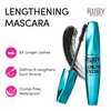 Ruby Kisses Mascara Waterproof Lengthening Mascara, Feathery Soft Full Lashes, Intense Length Smudge-Free Clump-Free (Lengthening Waterproof)