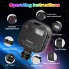 ULANZI U60 RGB Video Lights Black LED Camera Light 360° Full Color Portable Photography Lighting w Quick Release Cold Shoe Adapter and Clip, 2500mAh Rechargeable CRI 95+ 2500-9000K Dimmable Panel Lamp