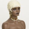 613 Blonde Pixie Cut Wig Short Wigs for Black Women Short Wavy Hair Replacement Blonde Pixie Wig Synthetic Hair Short Curly Layered Wig With Bangs Short Cut Wigs for Black Women (Blonde)