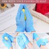 4 Pairs Bath Exfoliating Gloves Scrub, Double Sided Bath Mitts Scrubs for Shower, Exfoliating Shower Mitt Body Scrubber Glove, Bathing Accessories for Bath, Spa, Massage（Yellow, Red, Pink, Light Blue）