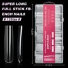 AORAEM Extra Long Square Full Cover Nail Tips 240PCS XXXL Clear Full Cover Fake Nails False Nails 12 Sizes Tapered Square Press on Fake Nail Tips for Acrylic Nails Salons Home DIY with Box