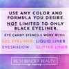 Eyeliner Stencils | Cat Eyeliner Stencil & Winged Eyeliner Tool | Made in USA & Created by Celebrity Makeup Artist | Reusable and Flexible Eyeliner Tape & Eyeshadow Tape | 24 Stencils