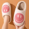dubuto Smile Face Slippers for Girls Boys, Cute Soft Plush Anti-slip House Kids Girls Slippers with Memory Foam Warmth Cartoon Happy face Shoes for Indoor Outdoor
