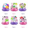 6Pcs Cute Animal Honeycomb Table Centerpiece, Cute Animal Themed Party Supplies, Cute Animal Birthday Party Desktop Decorations for Kids