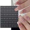 Star Nail Art Stickers 3D Self-Adhesive Star Nail Decals 6PCS Gold Silver Sparkle Star Nail Stickers with Shiny Rhinestone Luxury Nail Art Design Supplies for Women DIY Manicure Nail Art Decorations