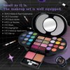 Color Nymph Travel Makeup Palette with Mulit-Colors Eyeshadows,Concealer, Body Glitter,Lip Glosses,Blush,Highlighter,Makeup Applicators And Mirror