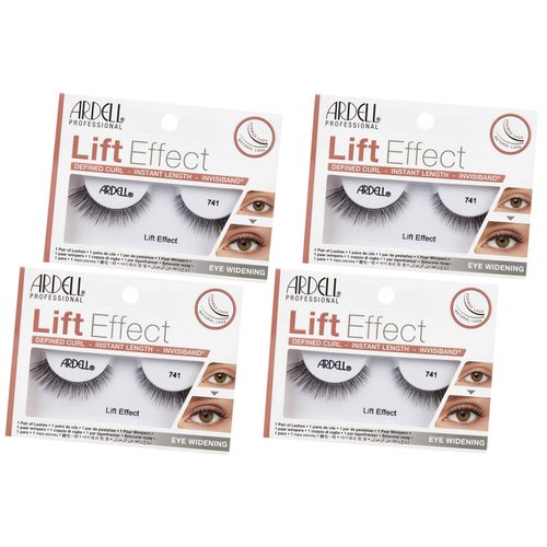 Ardell Lift Effect False Strip Lashes #741, 4 packs