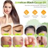 WHLH & WELL-BEING Jamaican Black Castor Oil, 2PCS Organic 100% Pure Castor Oil, Massage Oil, Essential Oil, Nourishing Oil for Face Body Hair Skin Eyelashes Eyebrows Beard