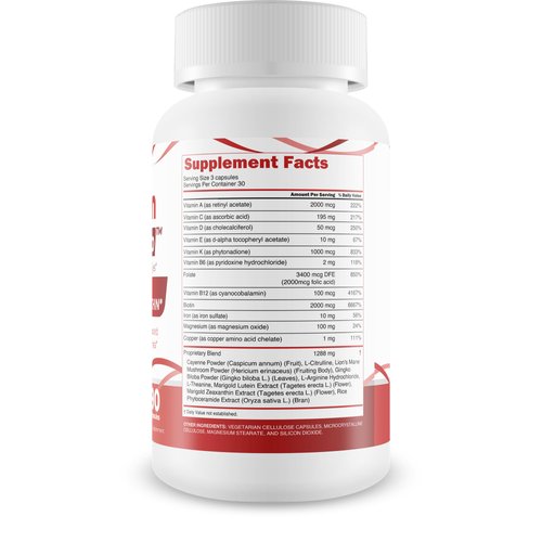 Rutein Vision Pro - Our Best Vision Pills For Eyes - Vitamin A Vision Capsules - Vision Improvement Pills - Rutein Supplement For Eyes - Rutein Eyebright Eye Red Root Hack For Retina Clear Ocular Clog