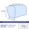 subrtex Stretch Armrest Covers Spandex Arm Covers for Chairs Couch Sofa Armchair Slipcovers for Recliner Sofa with Twist Pins 2pcs (Light Grey)