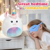BSTAOFY Cute Unicorn Soft Plush Pillow with Removable Eye Mask Squishy Unicorn Stuffed Animal Cushion Hugging Nap Pillow Valentines Christmas Holiday Birthday Gifts for Toddlers Kids, 12’’