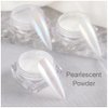 6 Colors White Pearl Chrome Nail Powder Kit,Aurora Iridescent Powder Holographic Mirror Effect Mermaid Chrome Pigment Glitter Dust Powder, Pearlescent Chrome Powder Nail Art Manicure