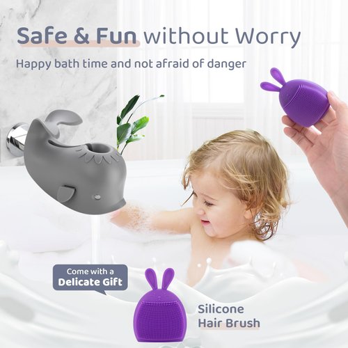 Faucet Cover Bathtub Baby Tub - Bath Spout Cover Baby Bathtub, Faucet Cover Baby Bathtub Silicone Whale for Kids