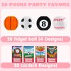 JOYIN 28 Packs Valentine's Day Mini Sport Fidget Spinner Balls with Gift Cards for Valentine's Party Favors,Valentine's Classroom Exchange Gift Cards,Fidget Spinner Soccer Balls for Kids Prizes