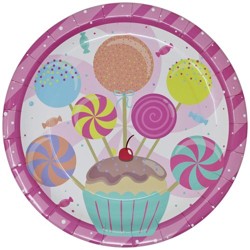 Candy Party Packs (52 Pieces for 16 Guests) - Candy Party Decorations, Candy Plates and Napkins, Ice Cream Party, Two Sweet Party, Candyland Birthday Party, Blue Orchards