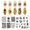 XEAOHESY 6pcs Seaside Scenery Nail Stamping Plate Nail Stamping Kit for Nails Summer Beach Coconut Trees Sunset Waves Sea Animals Image Plates Nail Stamper Kit Nail Stamping Plates for Nails