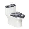 KUIFORTI Black Marble Toilet Cover for Bathroom Decor Toilet Tank Lid Cover 2 Pack Protective Home Indoor Decorations Universal Fits, Easy to Clean