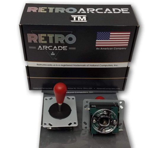 Arcade Joystick with Red Top, Switchable from 8-way to 4-way operation
