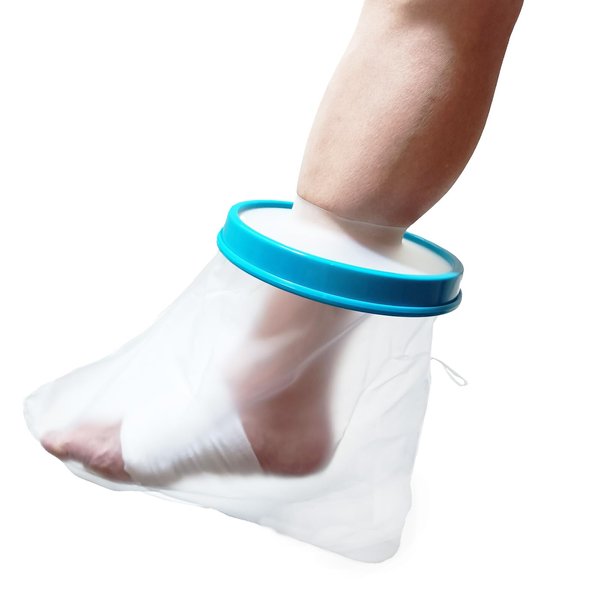 Tideshake - 100% Waterproof Foot Cast Cover for Showering, Reusable Adult Foot Cast Protector, Cast Covers for Shower, Watertight Cast Bag for Surgery Foot, Ankle, Burns