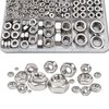 TWCC 405 Pcs SAE Hex Nuts Assortment Kit #2-56#4-40#6-32#8-32#10-24#10-32#12-24 1/4"-20 5/16"-18 3/8"-16 7/16"-14 1/2"-13 Stainless Hex Nuts Set
