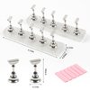ANGNYA Nail Holder for Painting Nails, 2 Set Nail Stand for Press Ons with 96 Reusable Adhesive Putty Magnetic Fake Nail Art Stand for Training Display Home DIY Beginner Salon Supplies