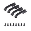 Dilwe 4Pcs RC Car Door Handles, Plastic Simulation Door Handles with Screws for Traxxas -4 D90 Axial SCX10 1/10 RC Crawler Car(Black) Car Model Accessory