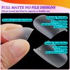 INENK Long Square Toe Nail Tips for Wide Nail Beds, Matte Pre-shaped Full Cover False Toenails Gel Tips Press on Nails, Summer Toe Tips for Soak off Gel Extension at Home DIY(300PCS 15SIZE)