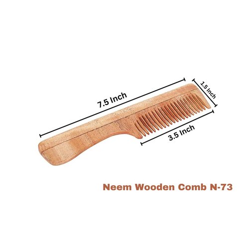 SVATV Handcrafted wood Comb for Detangling Hair Comb For Thick, Curly And Wavy Hair, Non-Static and Eco-friendly Made in India N-73