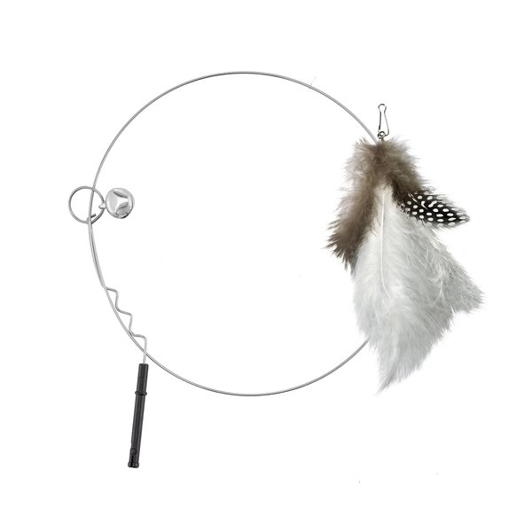 Furbo Feather Wand Toy Kit 360° Cat Camera: Compatible with The Cat Cam, Provides Interactive Play, Includes Handle, Wire, Freather and Backing Card