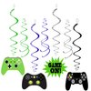 Video Game Decorations-48Pcs Video Game Party Decorations Game on Hanging Swirls Video Game Party Supplies