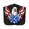 American Flag And Bald Eagle Patriotic Salon Barber Cape - Professional Hairdressing Waterproof Hair Cutting Cape With Adjustable Snap Closure-Haircut Apron For Hair Stylist And Home Use-55''X66''