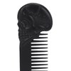 Hair Comb,Oil Hair Styling Spring Comb Pocket Beard Comb Zinc Alloy Skull Pattern Hair Brush for Men, Use for Head Hair or Beard Portable Hair Styling Tool for Home Salon(Black)