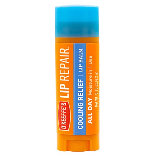 O'Keeffe's Lip Repair Lip Balm for Dry, Cracked Lips, Stick, (Pack of 4: 3 Cooling + 1 Unscented)