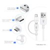 VOLT PLUS TECH Dual USB-C + MicroUSB [2Pack] Switch Cable Compatible with Xiaomi Redmi Note 10 Provides All Around True Dual USB Fast Quick Charging Speeds
