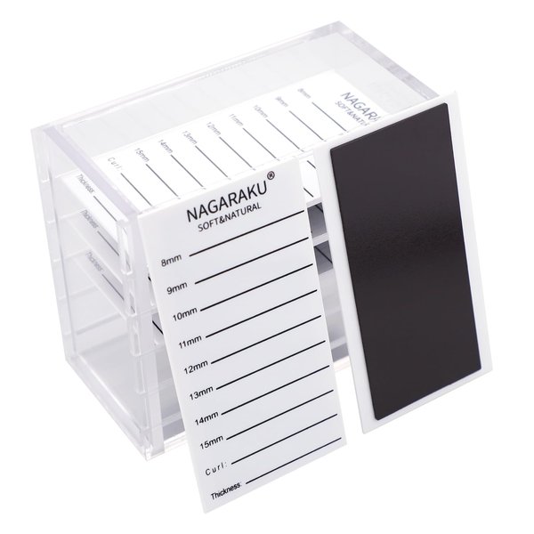 NAGARAKU Magnetic Lash Extension Storage Box, False Eyelashes Organiser Box 5 Layers Dustproof Eyelash Extensions Storage Volume Lash Makeup Tools Case Transparent Box with Magnetic Eyelash Plate