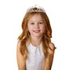 JasperKino 5th Birthday Sash and Tiara Set Rose Gold Birthday Sash Crown Birthday Party Favors Supplies for Girls Birthday Party