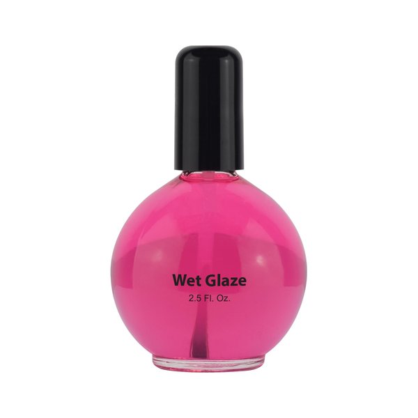 Pro Nail Wet Glaze - Clear Quick Top Coat Dry Nail Polish Professional salon size. 2.5 Oz