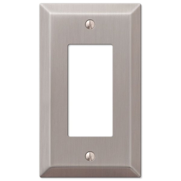 Amerelle Century Single Rocker Steel Wallplate in Brushed Nickel