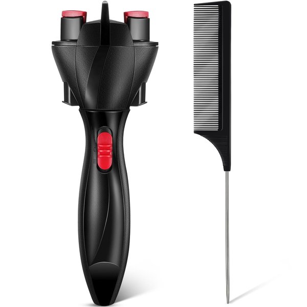 Tioncy Automatic Hair Braider Set Electric Hair Braiding Machine DIY Styling Electric Hair Braider with Rat Tail Comb Lock Machine for Dreadlocks for DIY Hair Tangling Hairstyle(USB Model)