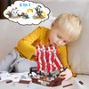 Finebely 3in1 Pirate Ship Building Set with Treasure Island, Toy Pirates Island Building Kit, Outpost with Slide and Seesaw, Creative Playset Pirates Themed Gifts for Boys Ages 6 Years and up, 260 Pcs