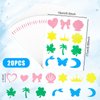 240pcs Tanning Stickers, 12 Styles Tanning Sunbathing Stickers Self-Adhesive Tan Stickers Sun Bed Stickers Tanning Bed Stickers for Girl Body Summer Beach Party Indoor Outdoor