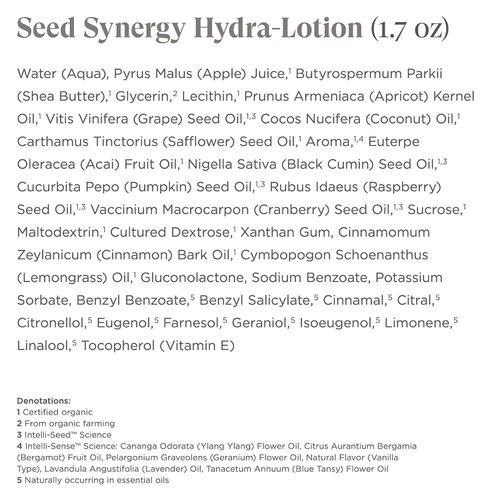 Intelligent Nutrients Seed Synergy Hydra-Lotion - Formerly Restorative Moisture Emulsion - Daily Moisturizer for Dry to Oily Skin (1.7 oz)